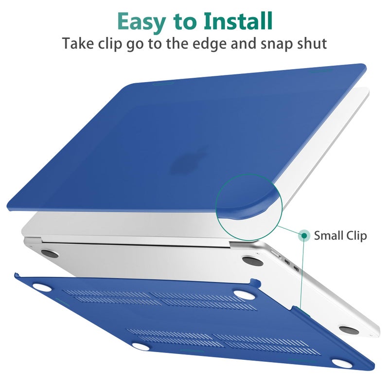 May Chen for M4 MacBook Air 13.6 inch Case 2025 2024 2023 2022 Release A3240 M3 A3113 M2 A2681, Plastic Hard Shell Case for MacBook Air 13.6" with Retina Display Fits Touch ID, Dark Blue - Image 5